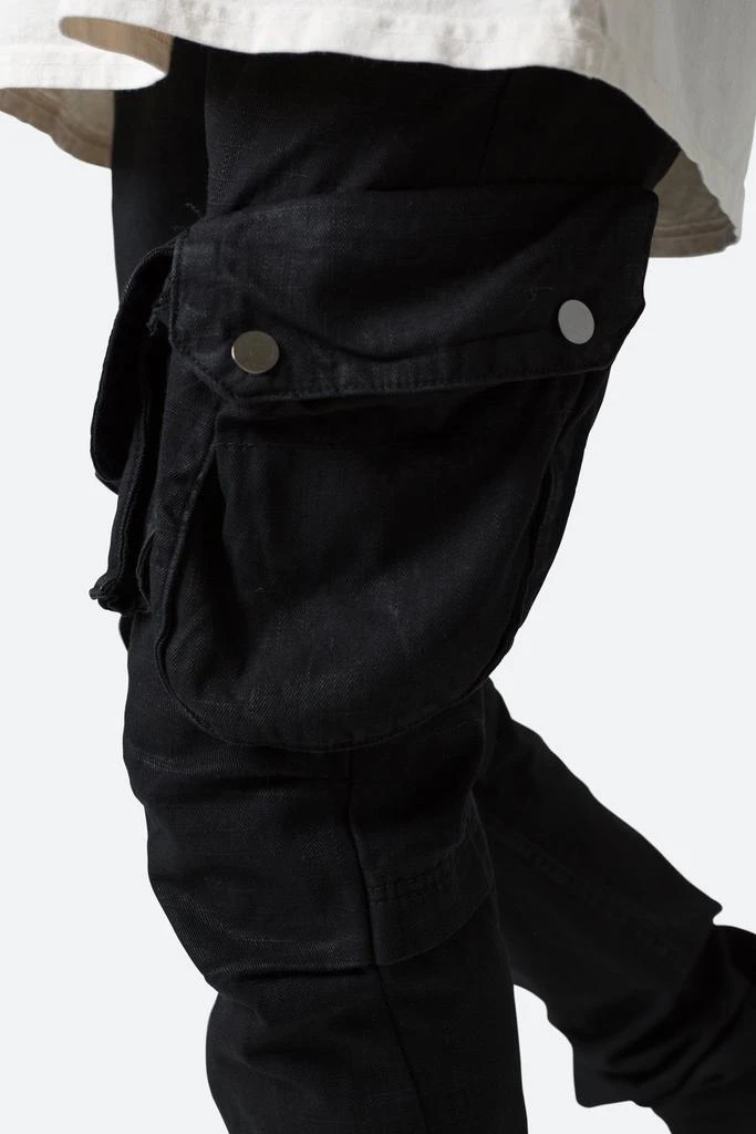 Waxed Denim Cargo Pants - Black 商品