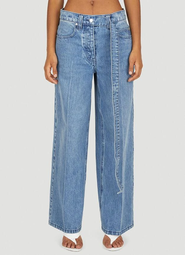 商品Alexander Wang|Raver Belted Jeans in Blue,价格¥1954,第1张图片