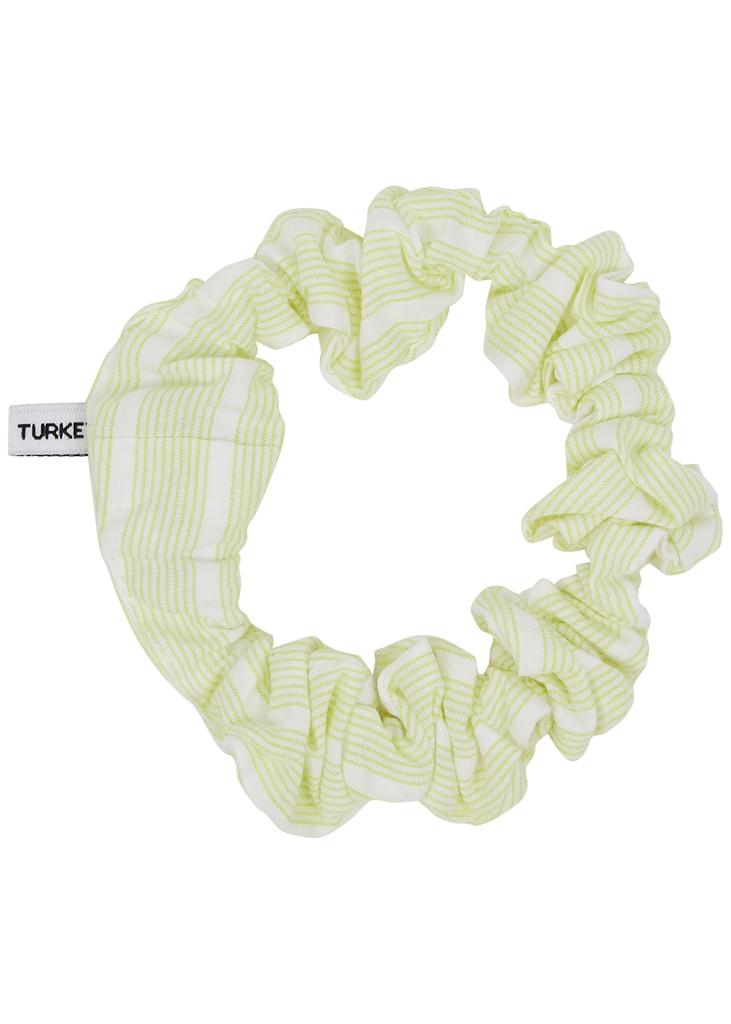 Yellow striped cotton scrunchie商品第1张图片规格展示