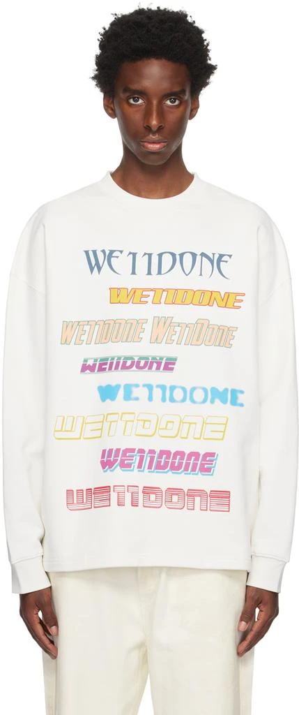 商品We11done|White Graphic Sweatshirt,价格¥2715,第1张图片