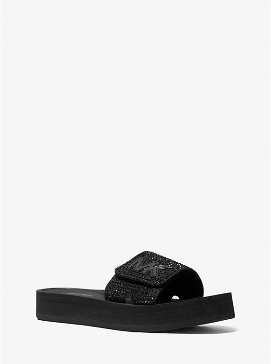 商品Michael Kors|Embellished Platform Slide Sandal,价格¥370,第1张图片