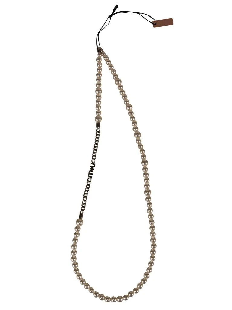 商品Miu Miu|Miu Miu Pearl And Chain Necklace,价格¥1734,第1张图片