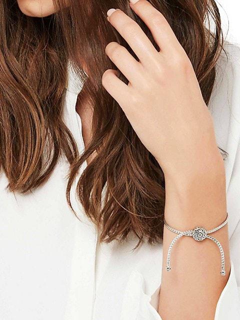 Classic Chain Sterling Silver Knot Slide Bracelet商品第2张图片规格展示