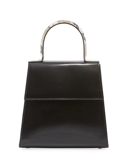 商品by FAR|Monet Two-Tone Semi-Patent Top-Handle Bag,价格¥2095,第2张图片详细描述