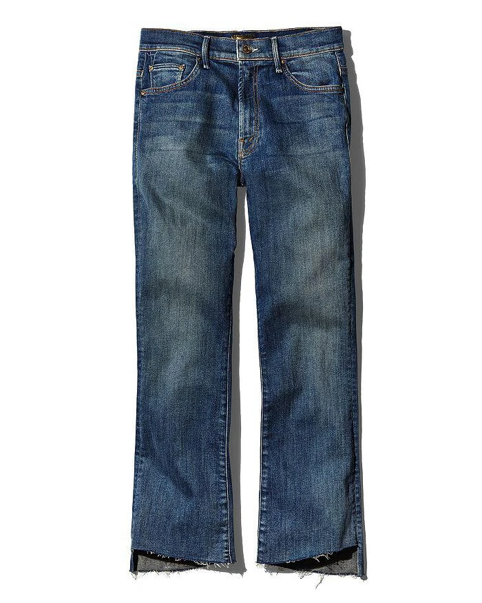 商品MOTHER|Insider Crop Step Fray Jeans in Not Rough Enough须边牛仔裤,价格¥768,第5张图片详细描述