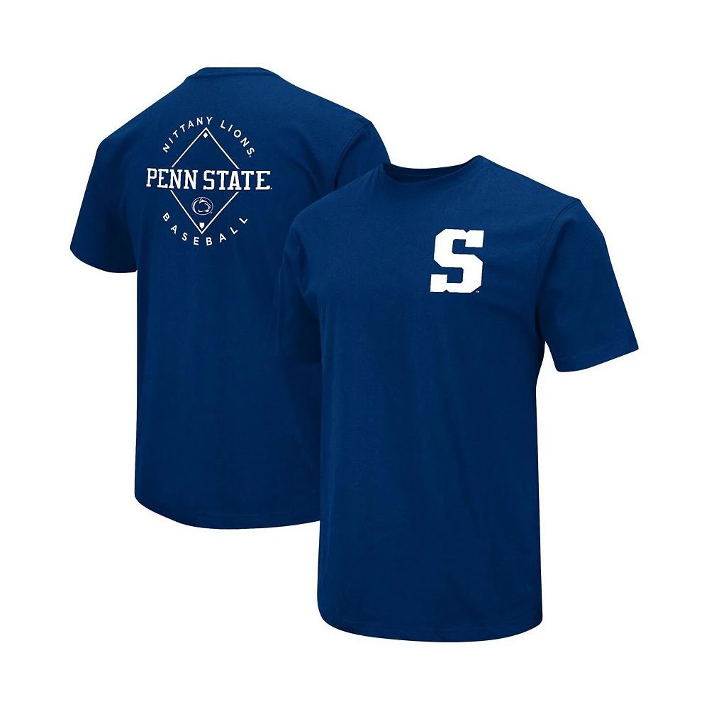 商品Colosseum|Men's Navy Penn State Nittany Lions Baseball On-Deck 2-Hit T-shirt,价格¥224,第1张图片