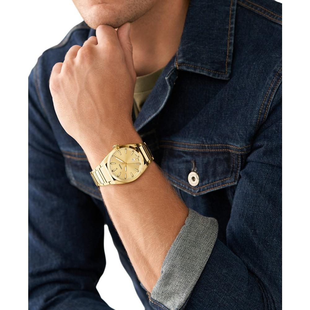 Men's Everett Three-Hand Date Gold-Tone Stainless Steel Bracelet Watch, 42mm商品第4张图片规格展示