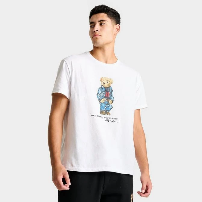 商品Ralph Lauren|Men's Polo Ralph Lauren Denim Polo Bear Jersey T-Shirt,价格¥509,第1张图片