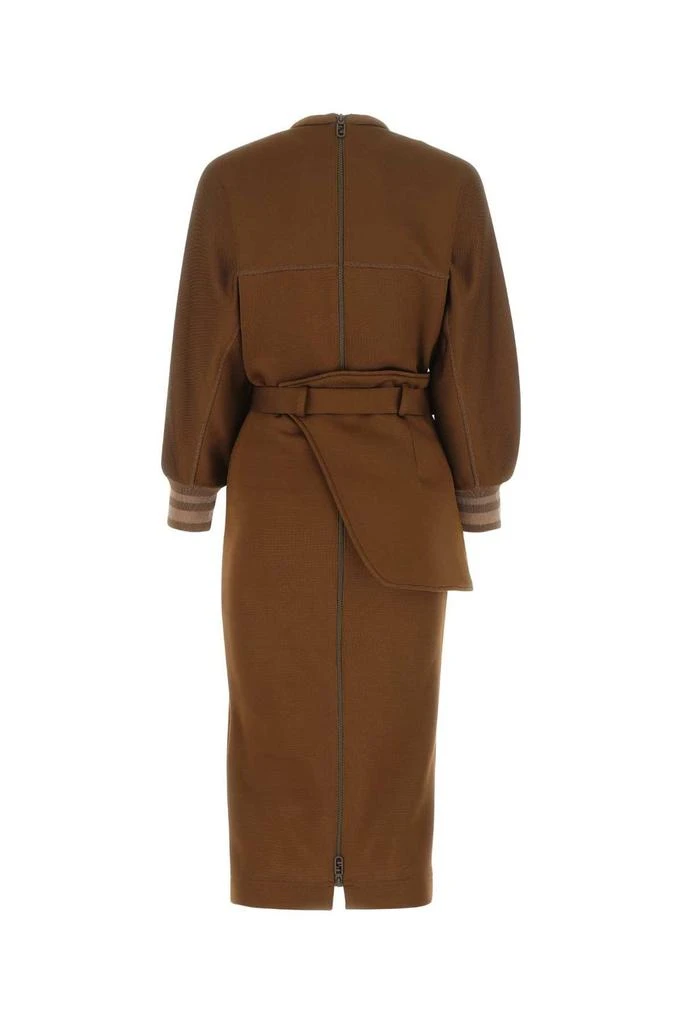 商品Fendi|Fendi Belted Long-Sleeved Midi Dress,价格¥16105,第2张图片详细描述