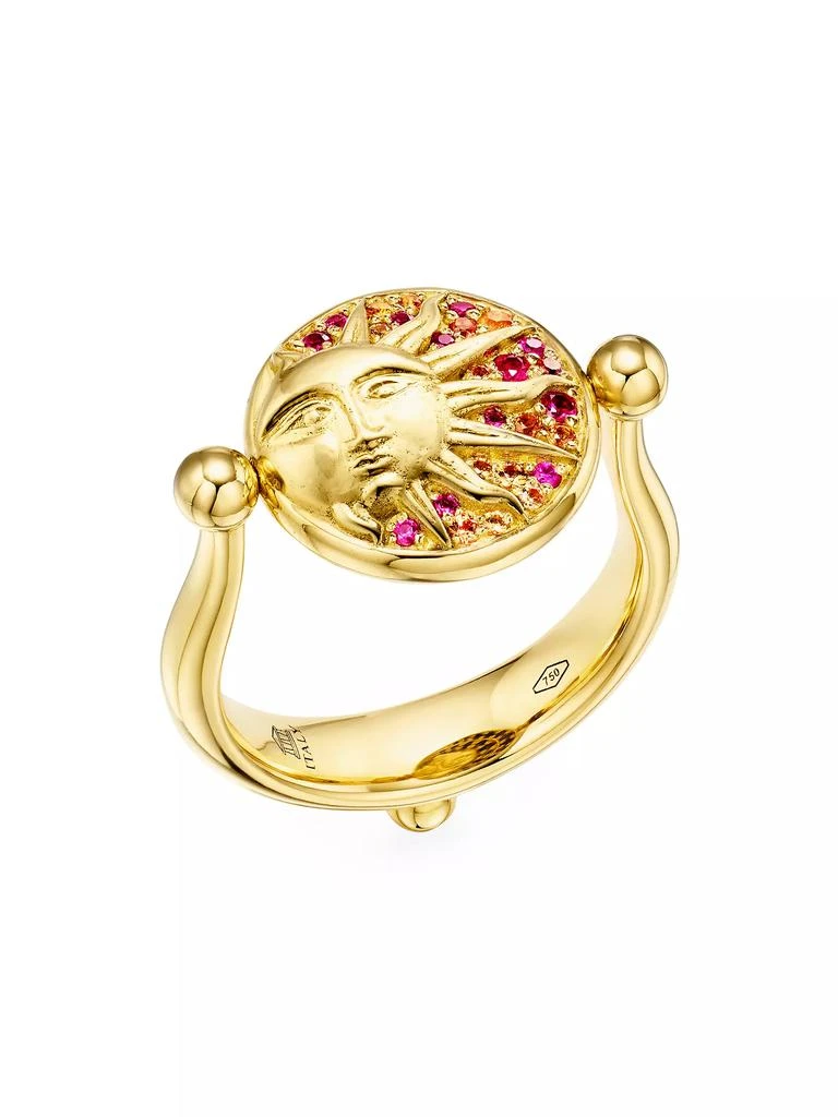 商品Temple St. Clair|Celestial Eclipse 18K Yellow Gold, Sapphire & Ruby Swivel Ring,价格¥55706,第2张图片详细描述