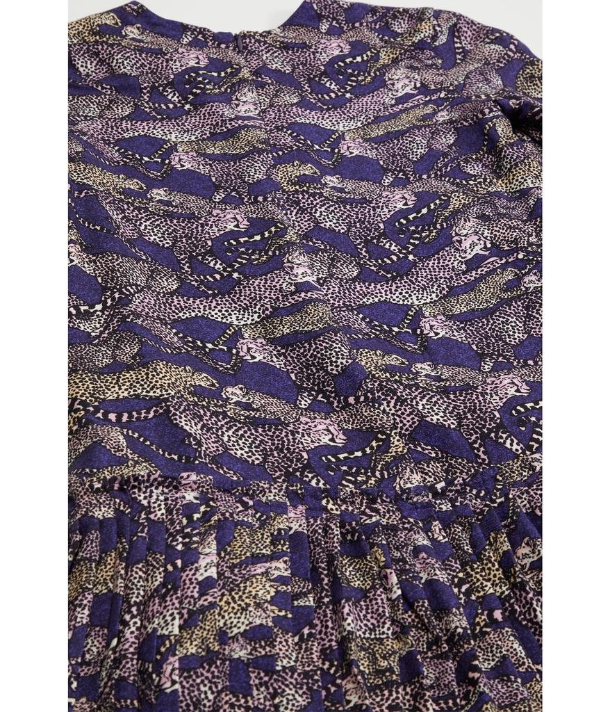 Leopard Print Long Sleeve Dress (Little Kids/Big Kids)商品第2张图片规格展示