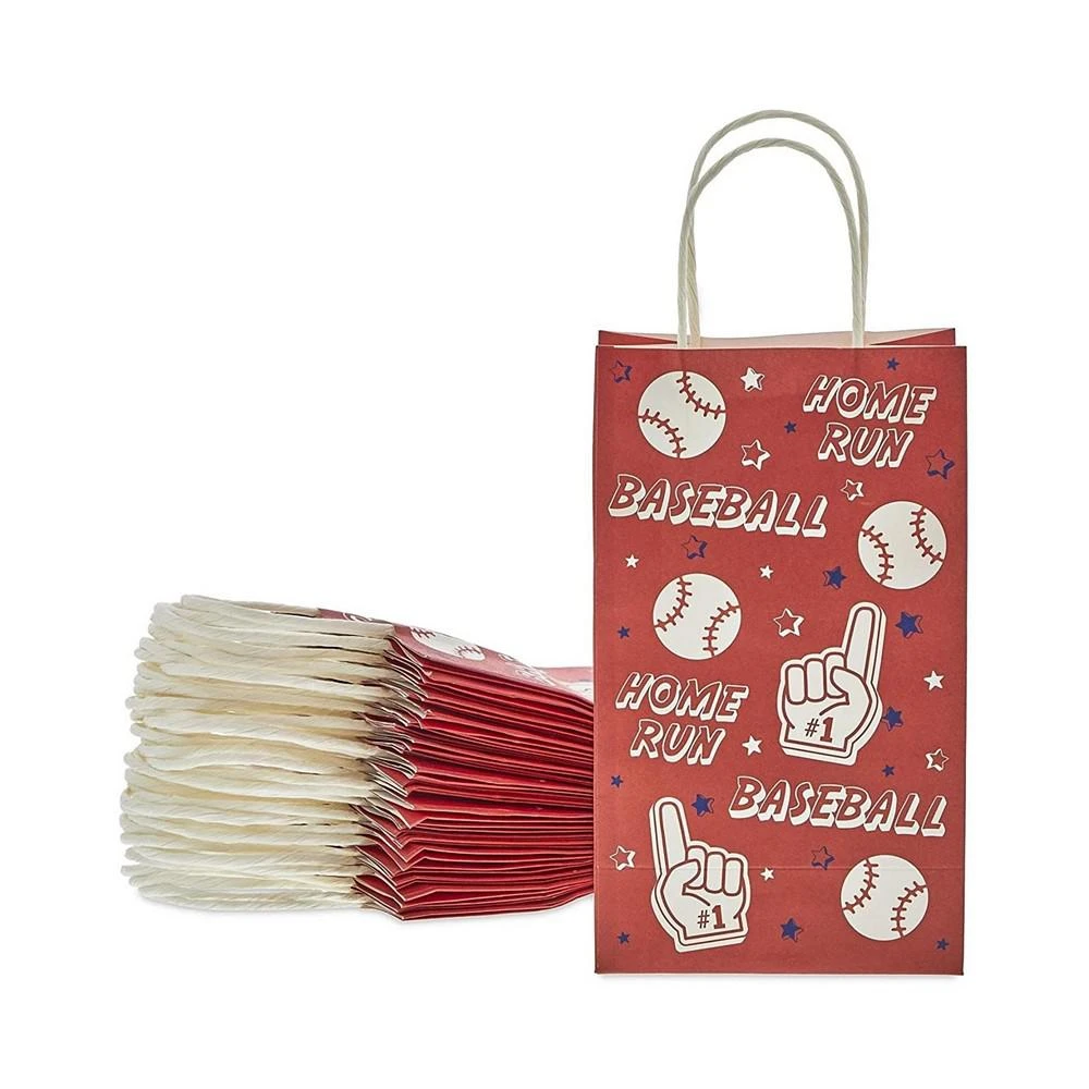 商品Blue Panda|Baseball Party Favor Gift Bags with Handles (Red, 5.3 x 9 x 3.15 in, 24 Pack),价格¥149,第1张图片