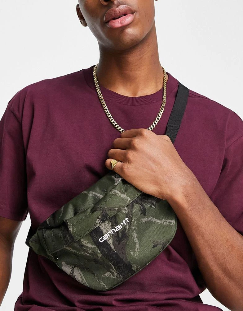 商品Carhartt|Carhartt WIP payton bum bag in green and white,价格¥174,第4张图片详细描述