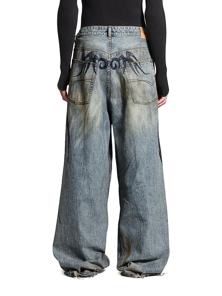 Balenciaga Y2k Stretched Knee Baggy Pants - Free Shipping