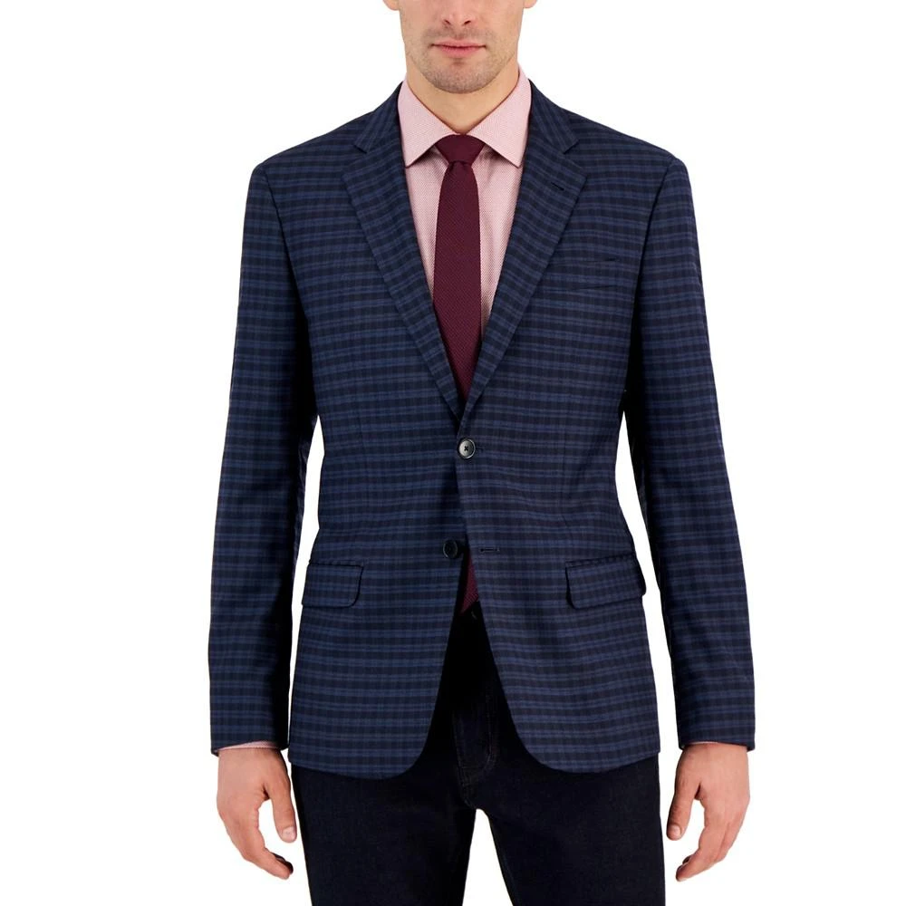 商品Armani Exchange|Men's Slim-Fit Blue Plaid Sport Coat,价格¥1495,第1张图片
