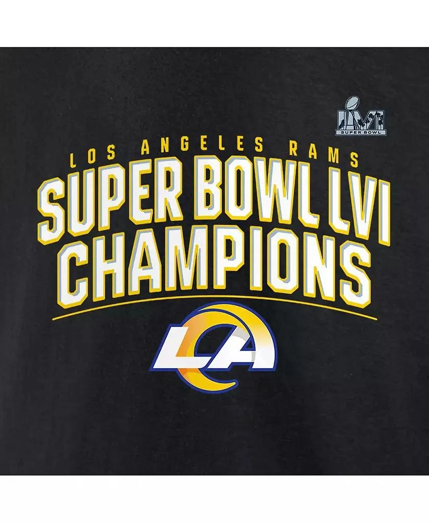 商品Fanatics|Men's Black Los Angeles Rams Super Bowl LVI Champions Schedule T-shirt,价格¥291,第4张图片详细描述