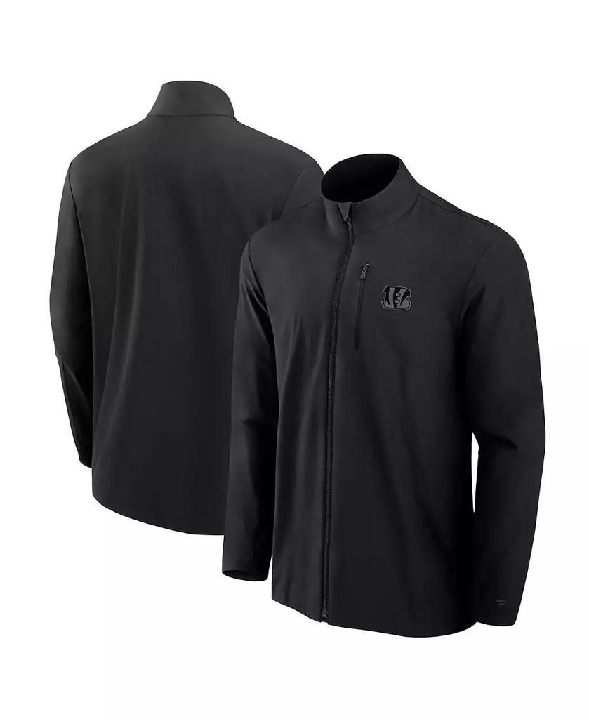 Schwarze Herren-Webjacke mit durchgehendem Reißverschluss, Cincinnati Bengals Front Office image 2