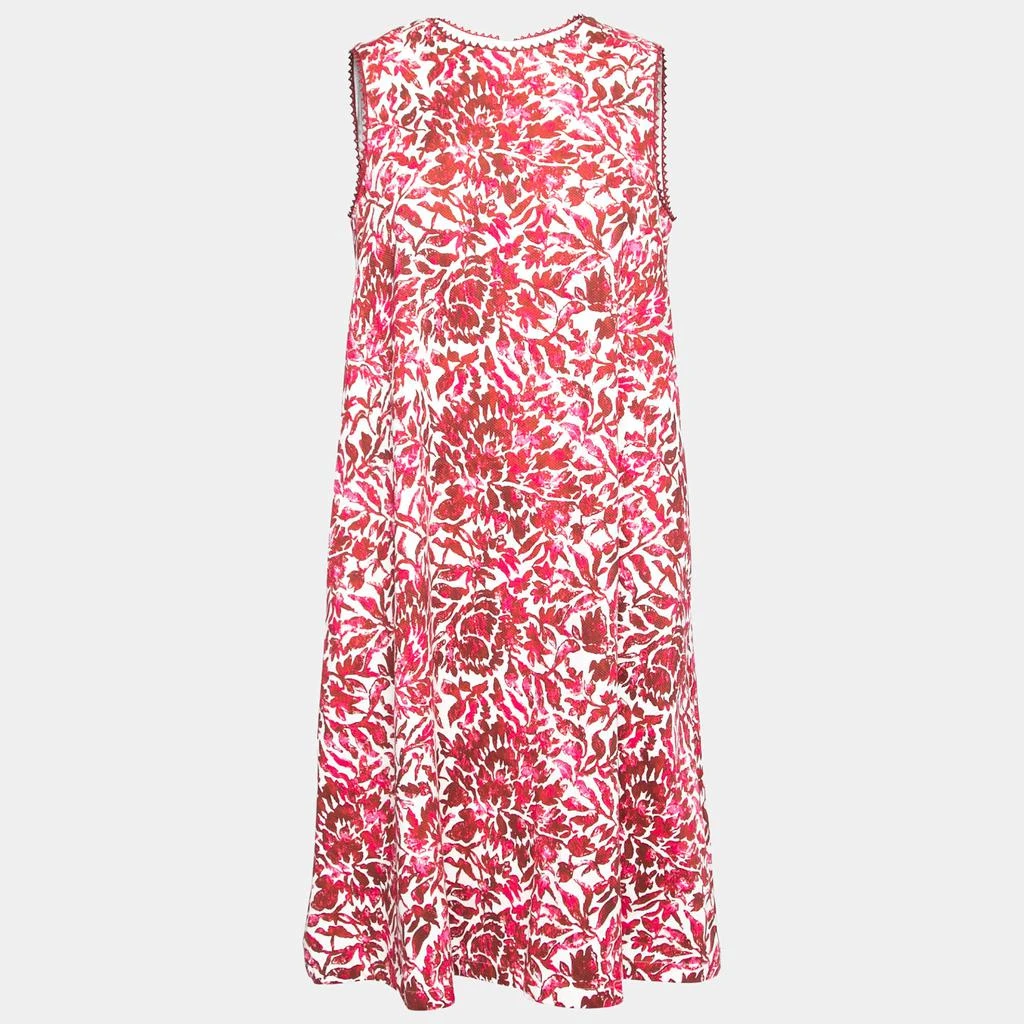 商品[二手商品] Weekend Max Mara|Weekend Max Mara Red Floral Printed Cotton Sleeveless Alfiere Dress S,价格¥2624,第1张图片