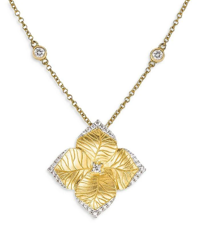 商品Piranesi|18K Yellow Gold Oro Fiore Diamond Large Flower Pendant Necklace, 16-18",价格¥34240,第1张图片