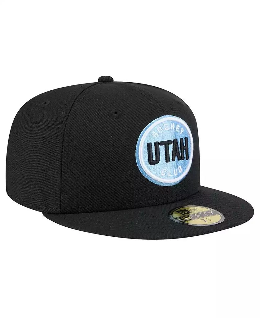 商品New Era|Men's Black Utah Hockey Club Circle Logo 1st Season 59FIFTY Fitted Hat,价格¥313,第4张图片详细描述