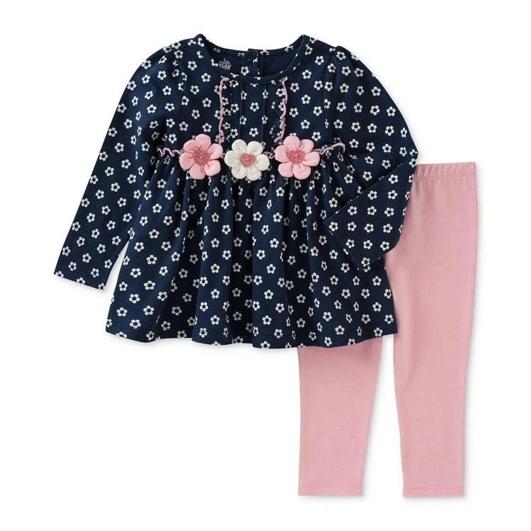 商品KIDS HEADQUARTERS|2-Pc. Floral-Print Tunic & Leggings Set, Baby Girls (0-24 months),价格¥135,第2张图片详细描述