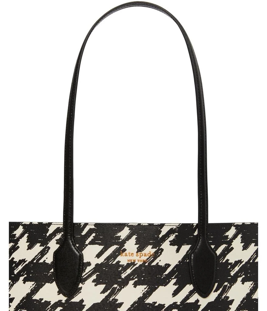 商品Kate Spade|Bleecker Painterly Houndstooth Printed PVC Large Tote,价格¥1664,第4张图片详细描述