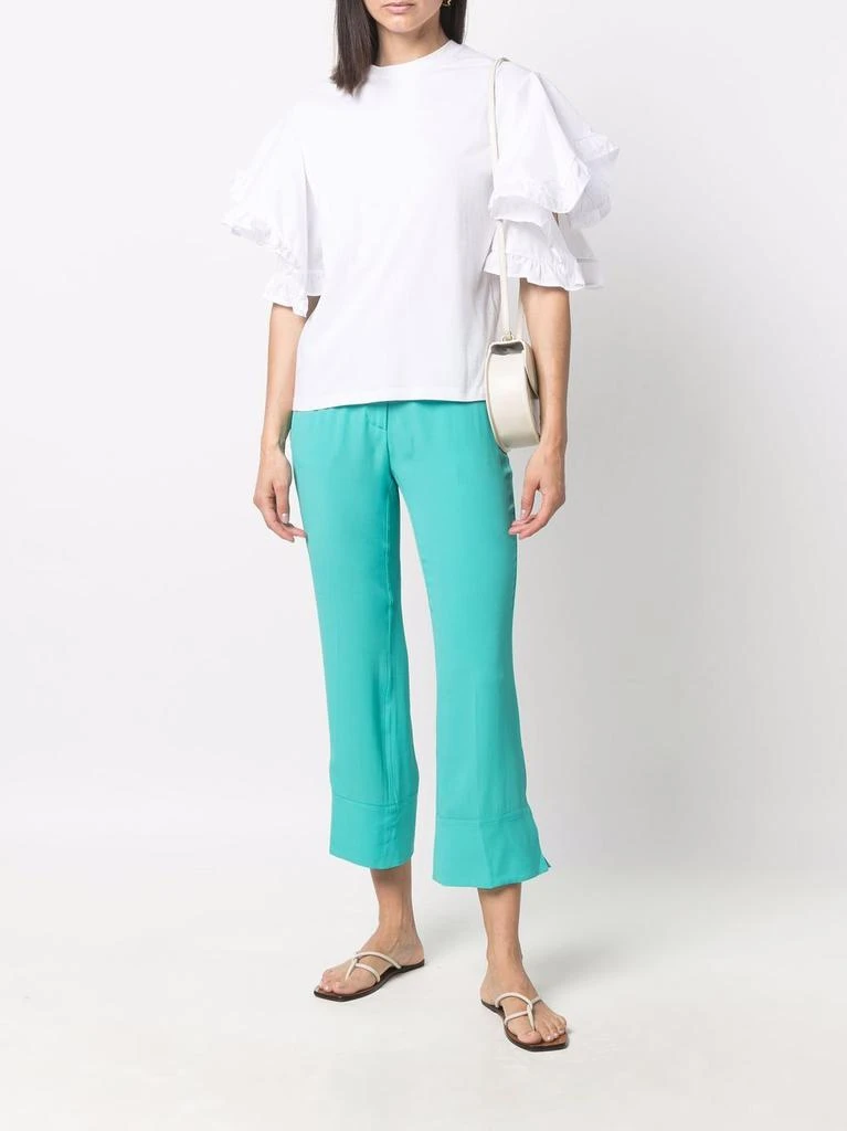 商品SEMICOUTURE|SEMICOUTURE SILK BLEND CROPPED TROUSERS,价格¥835,第4张图片详细描述