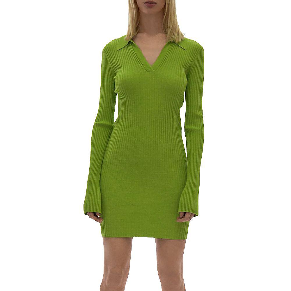 Marl Ribbed Mini Dress商品第1张图片规格展示