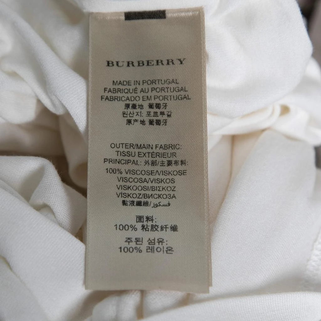 Burberry Brit White Jersey Logo Embroidered Short Sleeve T-Shirt XS 商品