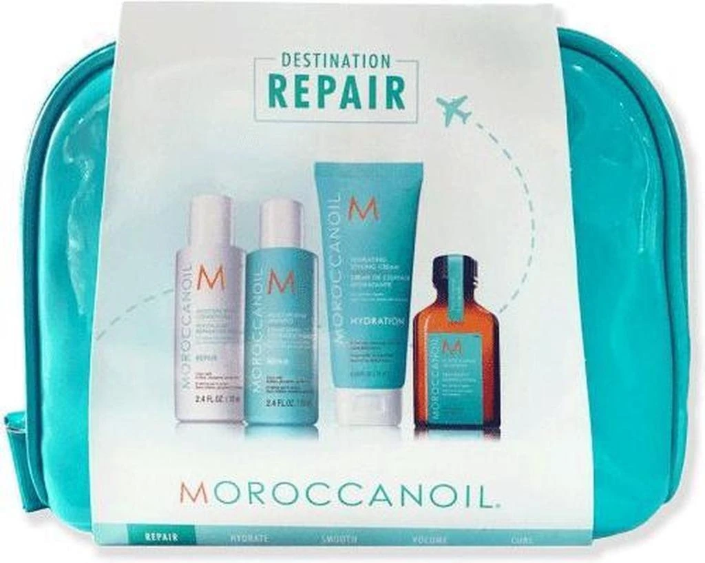 商品Moroccan Oil|Moroccanoil 摩洛哥油  旅行套装（洗发乳70ml+护发乳70ml+发膜75ml+精油25ml）,价格¥362,第1张图片