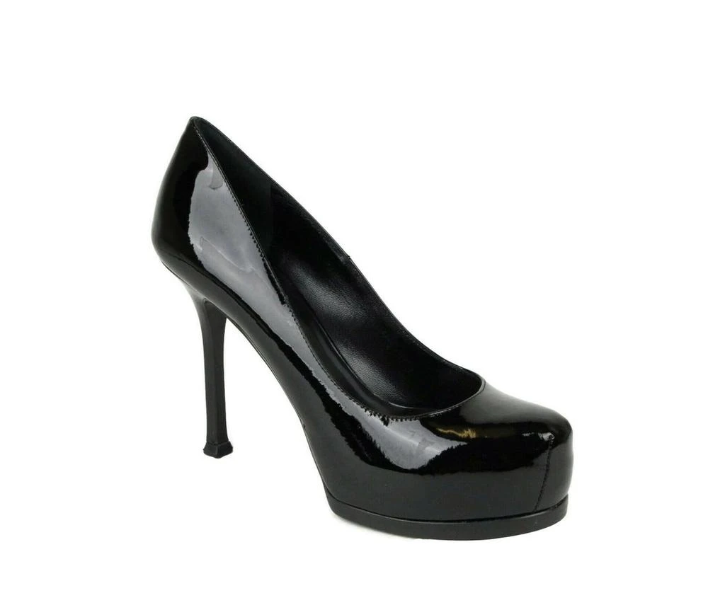 商品Yves Saint Laurent|Saint Laurent Women's Black Patent Leather Tribtoo 80 Platform Pump 209947 1000,价格¥3757,第1张图片