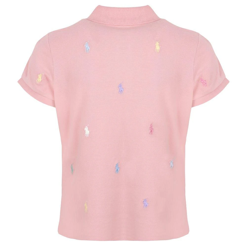 商品Ralph Lauren|Pink Repeat Pony Logo Polo Shirt,价格¥287,第3张图片详细描述