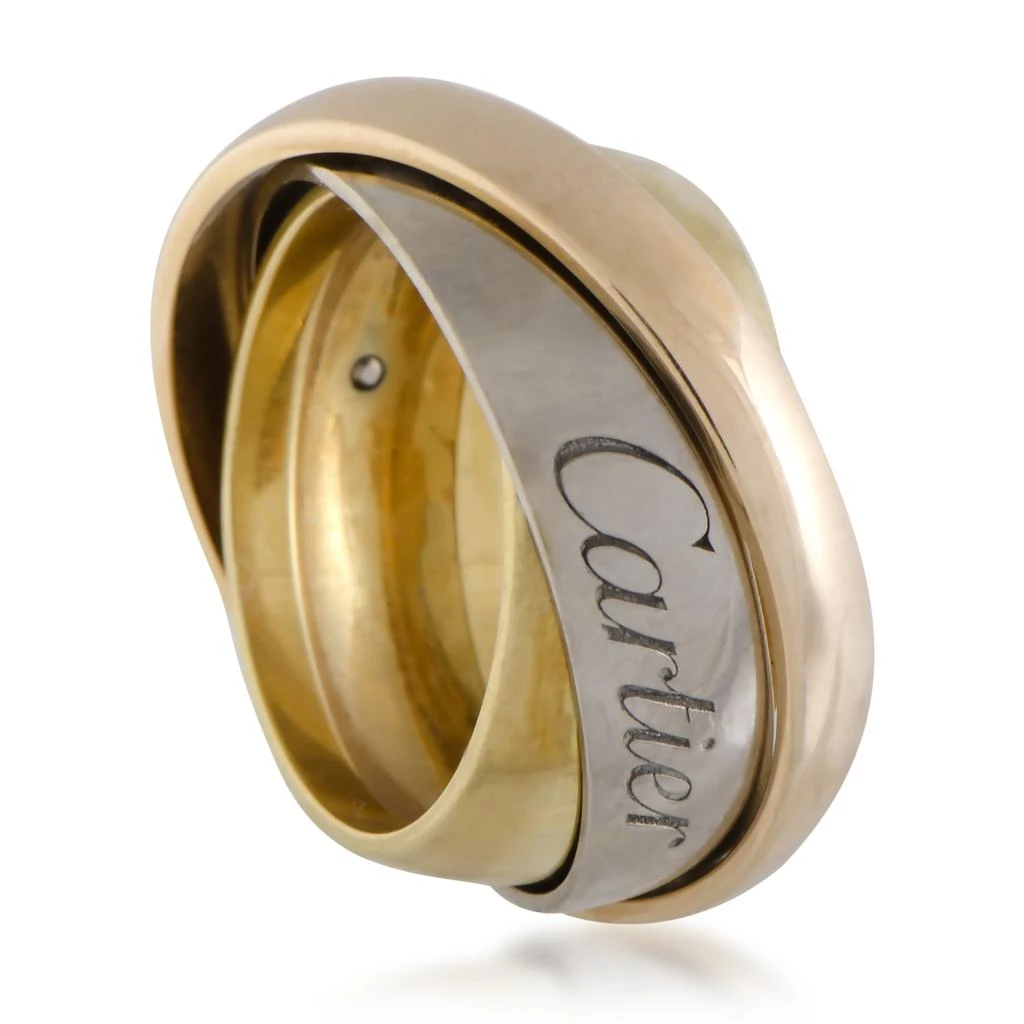 商品[二手商品] Cartier|Cartier Trinity Classic 18K Yellow, White and Rose Gold Signature 3 Rolling Band Ring,价格¥11066,第1张图片