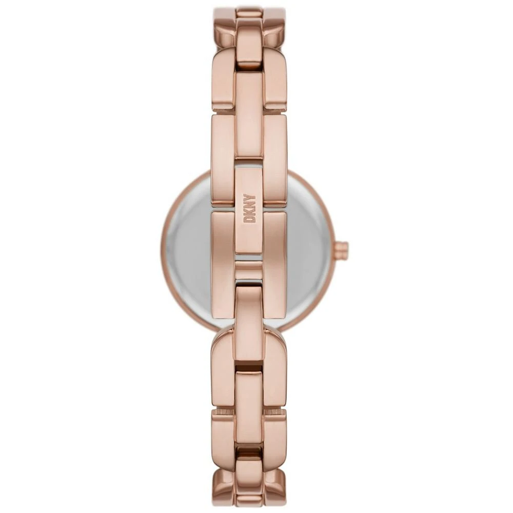 商品DKNY|Women's City Link Three-Hand Rose Gold-Tone Stainless Steel Bracelet Watch, 26mm,价格¥464,第2张图片详细描述