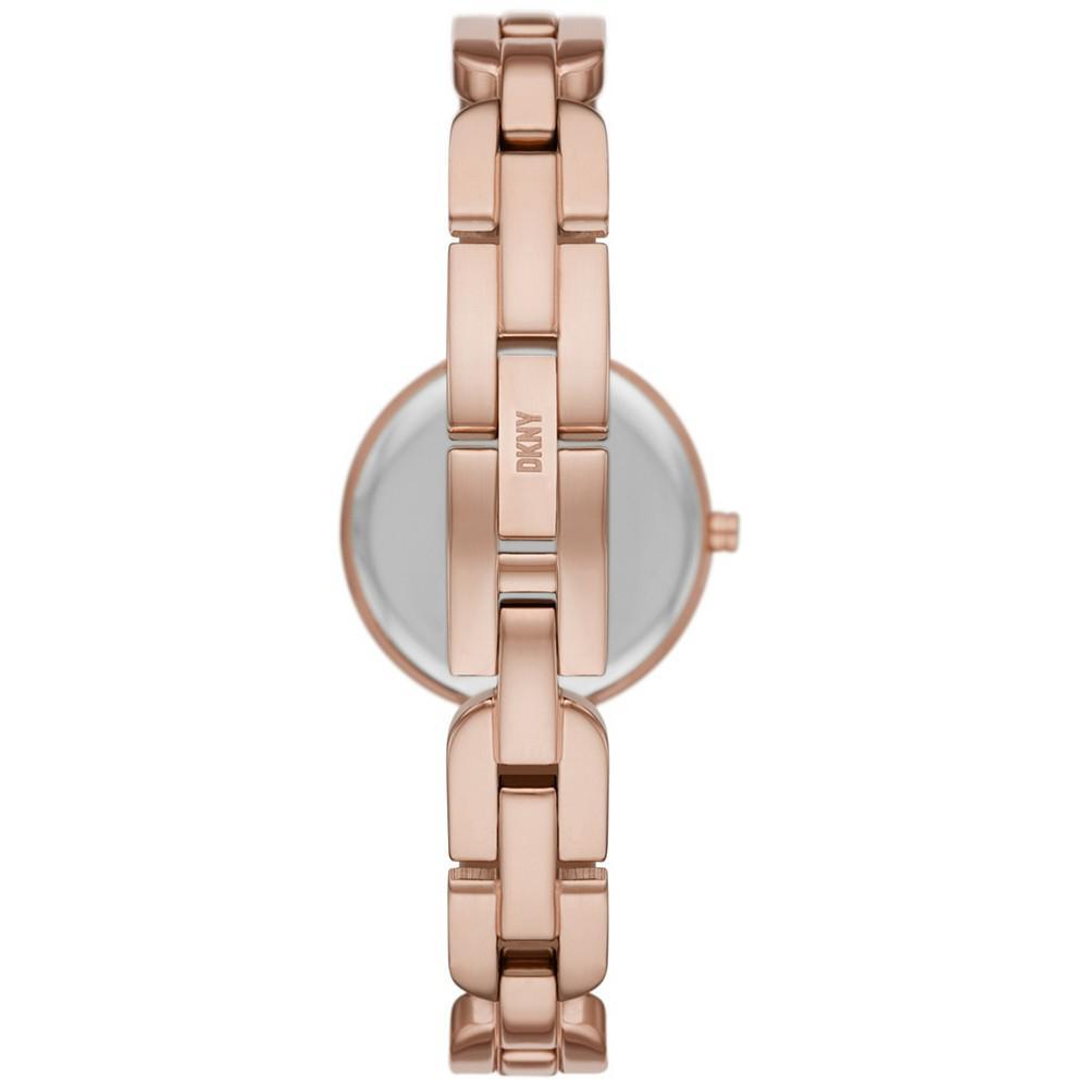 商品DKNY|Women's City Link Three-Hand Rose Gold-Tone Stainless Steel Bracelet Watch, 26mm,价格¥1146,第4张图片详细描述