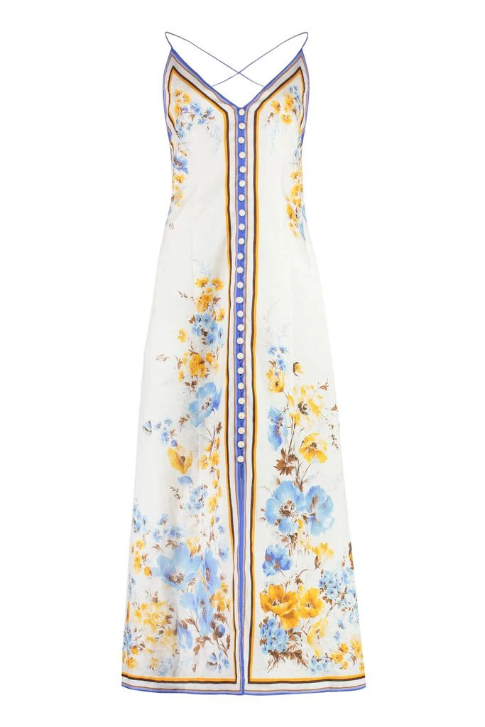 商品Zimmermann|Halcyon Slip Linen Midi-dress,价格¥5825,第1张图片