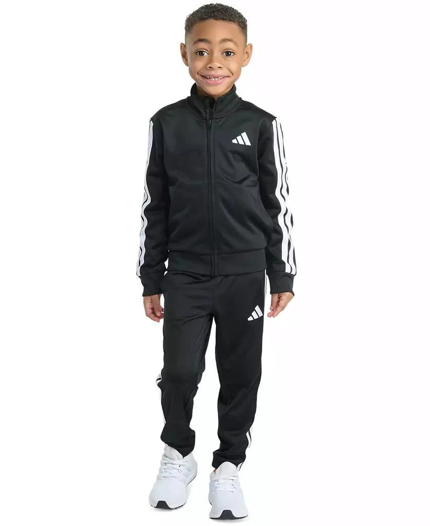 商品Adidas|Toddler & Little Boys Tricot Long-Sleeve Essential 3-Stripe Track Jacket & Pants, 2 Piece Set,价格¥287,第1张图片