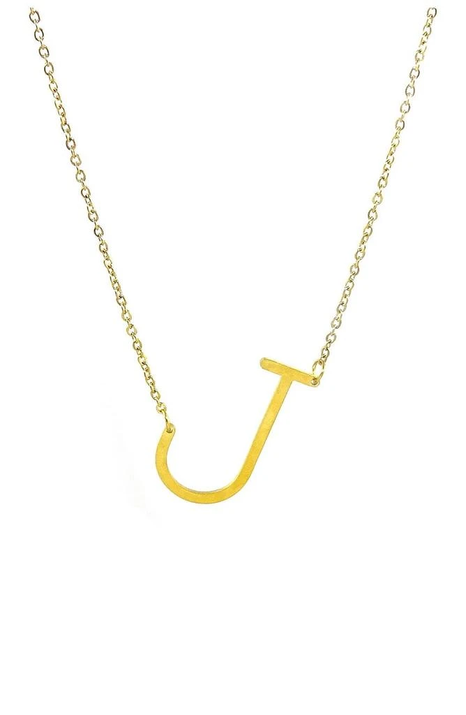 商品Savvy Cie Jewels|14K Gold Plated Initial Pendant Necklace with Gift Box - Multiple Letters Available,价格¥151,第5张图片详细描述