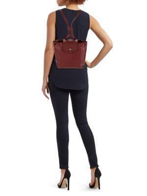 商品Longchamp|Le Pliage Leather Backpack,价格¥1586,第5张图片详细描述