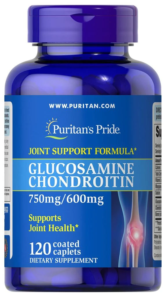 商品Puritan's Pride|Glucosamine Chondroitin 120 Caplets,价格¥330-¥660,第1张图片