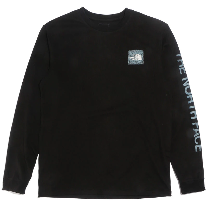 商品[国内直发] The North Face|北面/ 雪山Logo印花圆领套头长袖T恤 男款 黑色,价格¥606,第1张图片