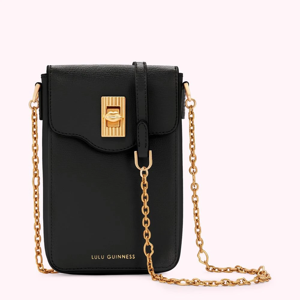 商品Lulu Guinness|BLACK LEATHER RITA CROSSBODY MINI BAG,价格¥1331,第1张图片