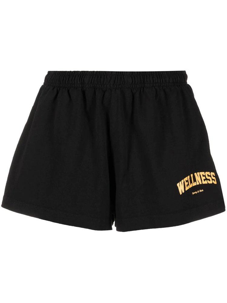 Sporty & Rich Wellness Logo-Print Detail Shorts商品第1张图片规格展示