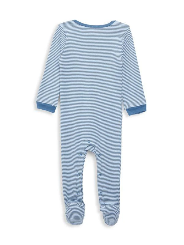 商品Calvin Klein|Baby Boy’s Striped Logo Footie,价格¥135,第2张图片详细描述