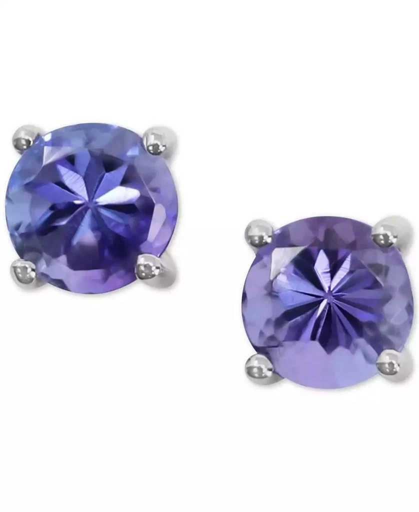 商品Macy's|Ruby Stud Earrings (1/2 ct. t.w.) in 14k White Gold (Also in Tanzanite and Sapphire),价格¥811,第2张图片详细描述