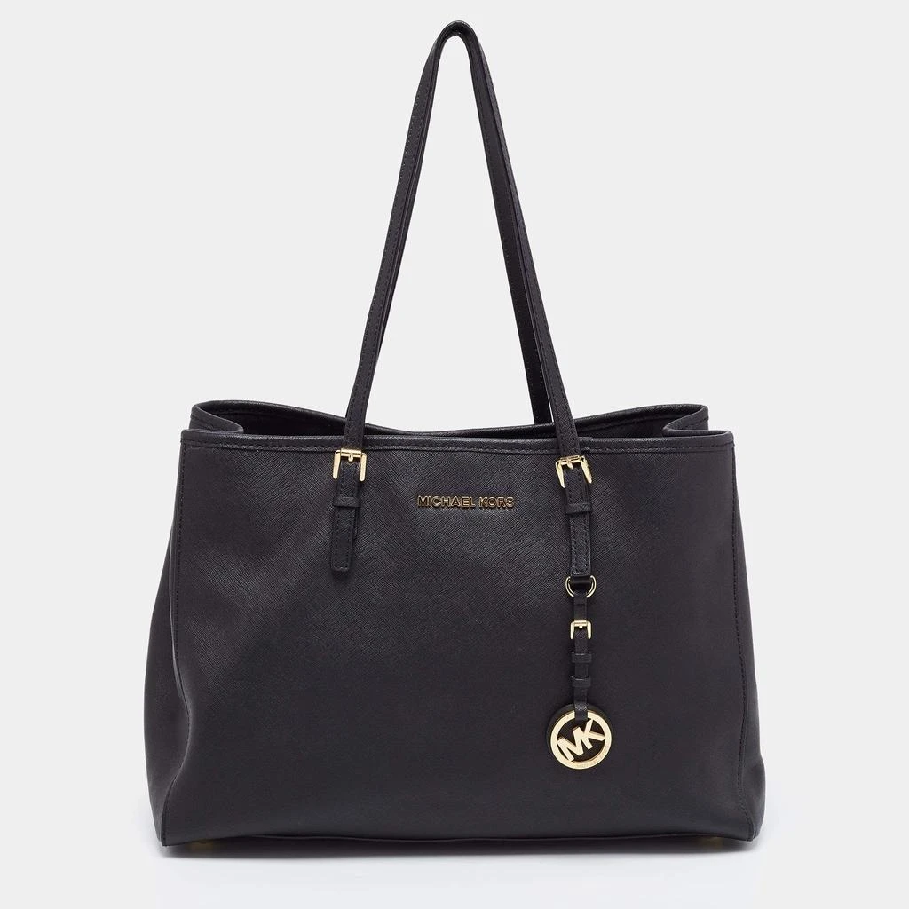 商品[二手商品] Michael Kors|MICHAEL Michael Kors Black Saffiano Leather Large Jet Set Travel Tote,价格¥821,第1张图片