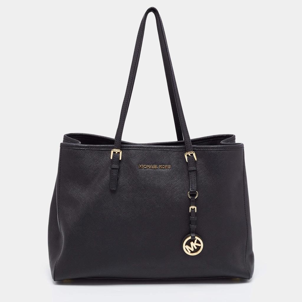 商品[二手商品] Michael Kors|MICHAEL Michael Kors Black Saffiano Leather Large Jet Set Travel Tote,价格¥1345,第1张图片