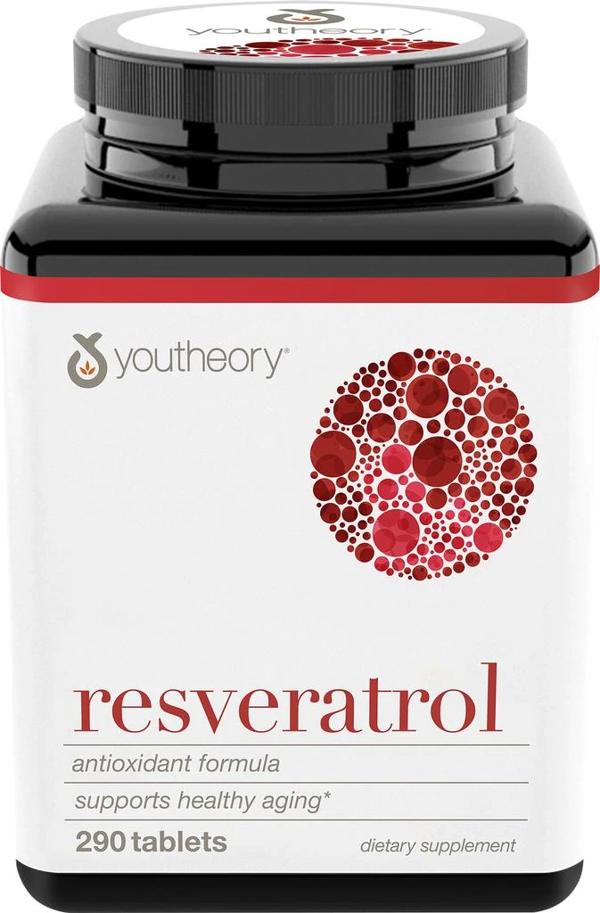 商品Youtheory|Resveratrol Super Fruit Blend with Vitamin C 290 Tablets,价格¥106,第1张图片