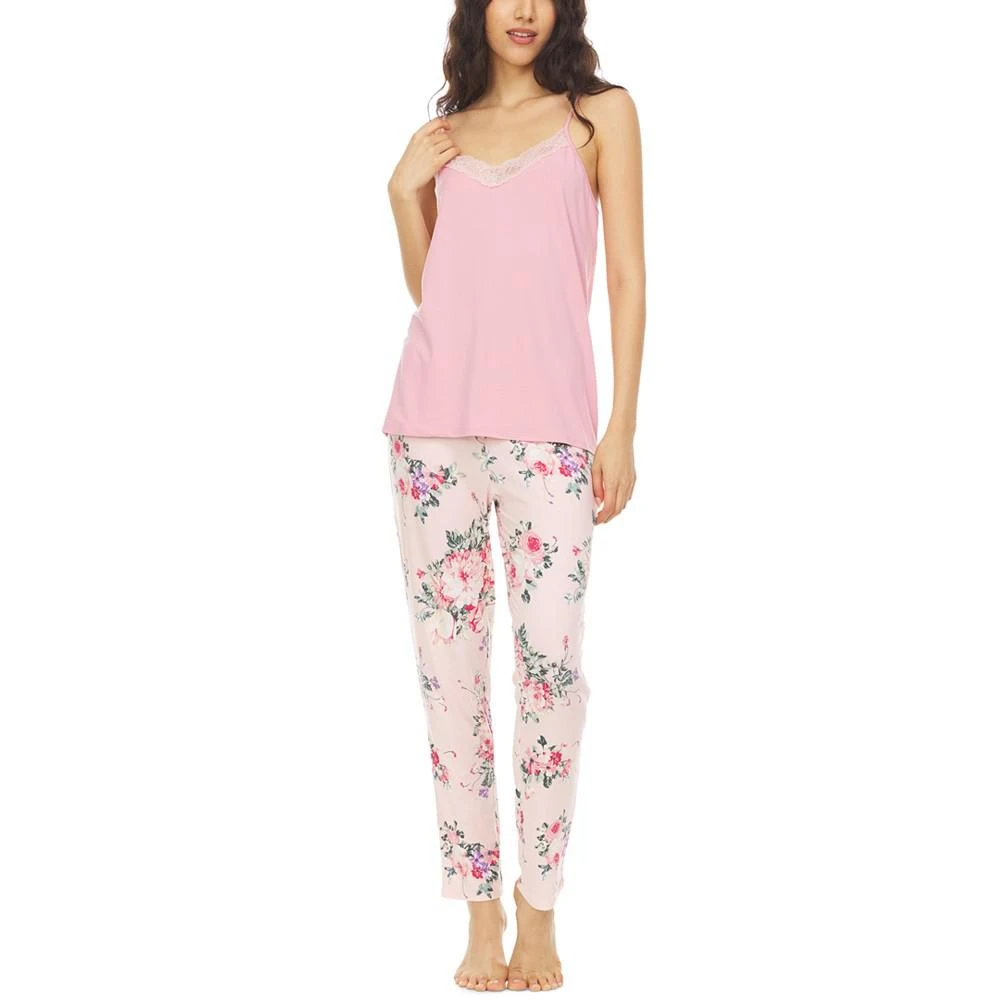 商品Flora Nikrooz|Caroline Lace-Trim Cami Pajama Set,价格¥215,第1张图片