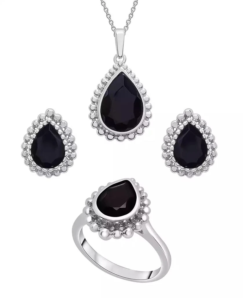 商品Macy's|Onyx Beaded Earrings, Pendant and Ring Set,价格¥2674,第1张图片